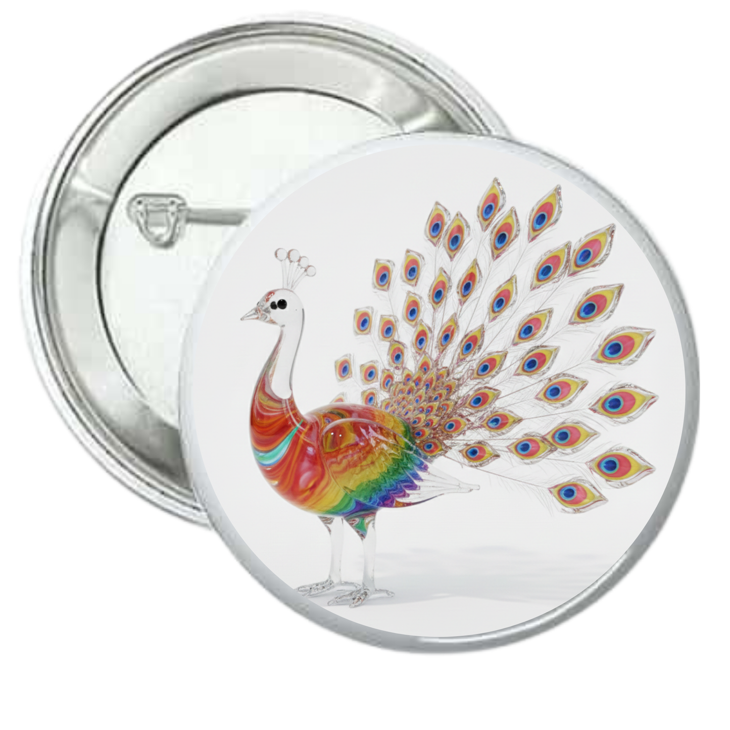 Chapa pavo real vidrio