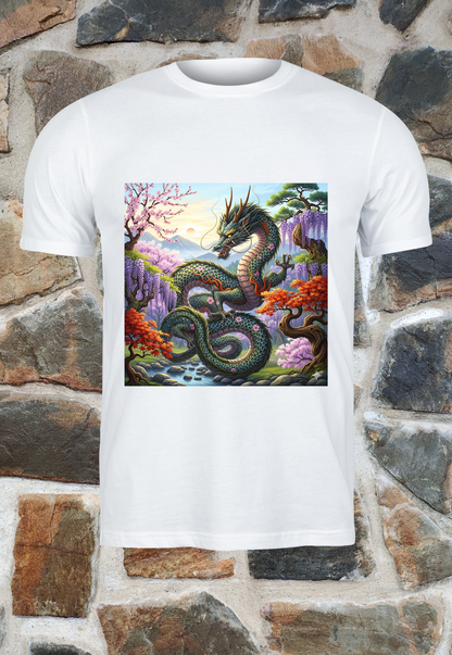 Dragón cerezos en flor