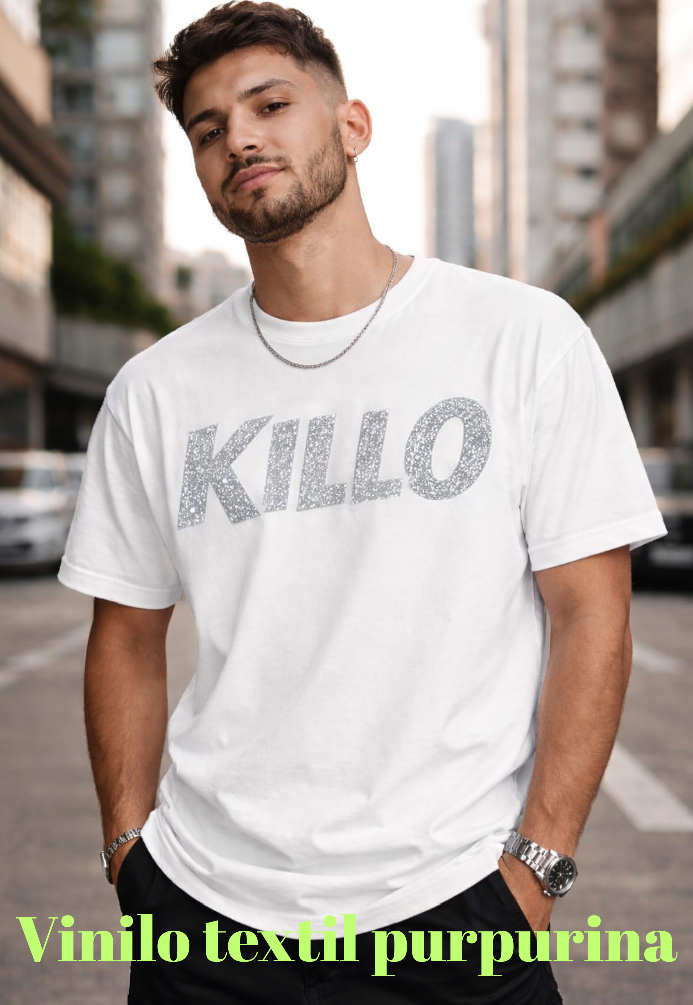 Camiseta con expresión andaluza en diseño urbano