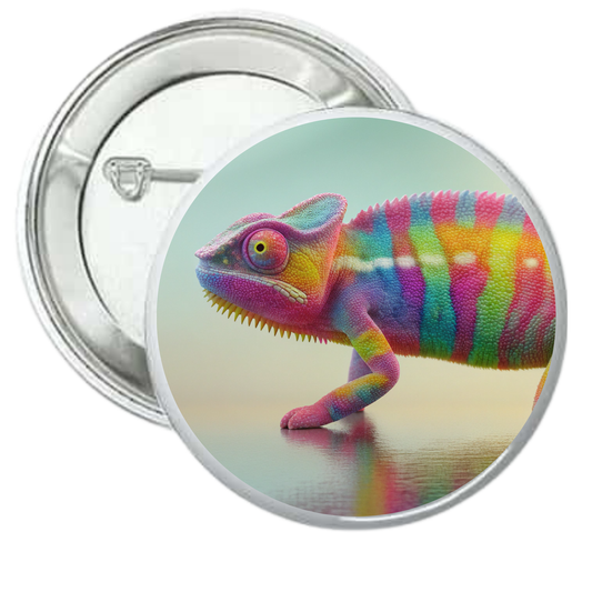 Chapa camaleón arcoiris goma