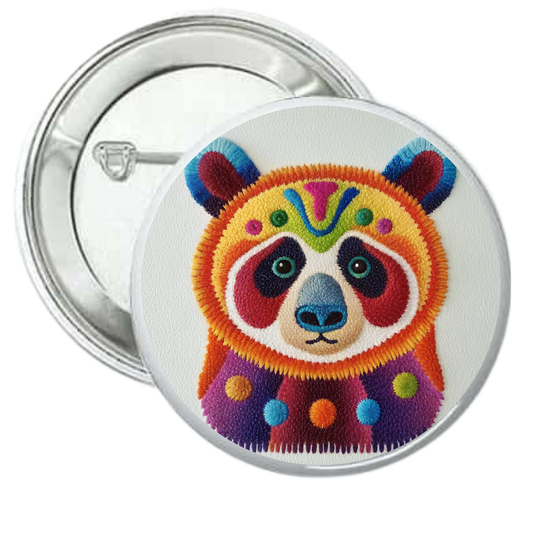 Chapa cara de panda bordada