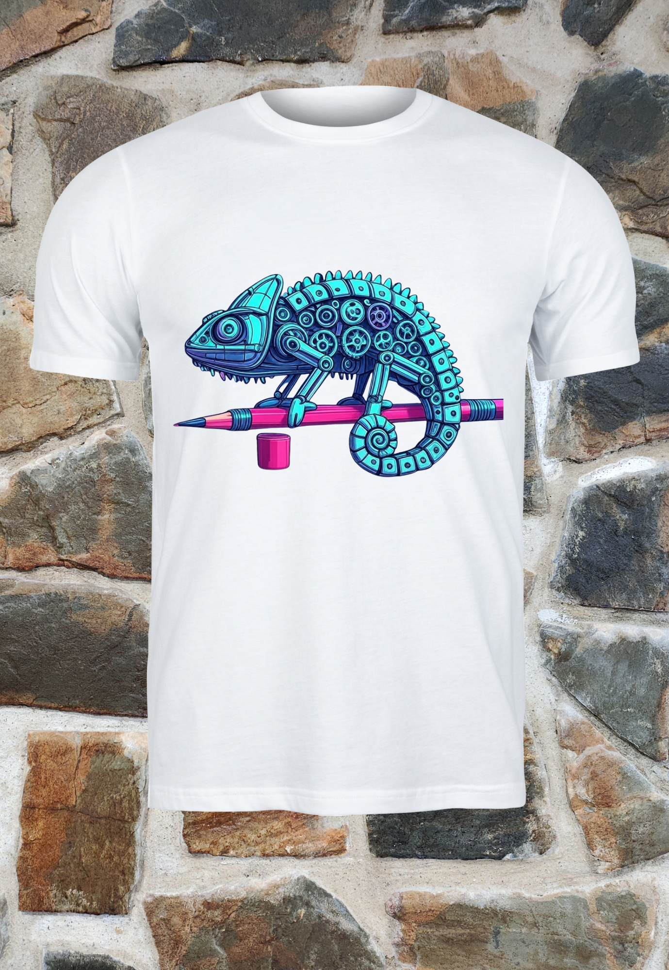 Camaleón metálico azul