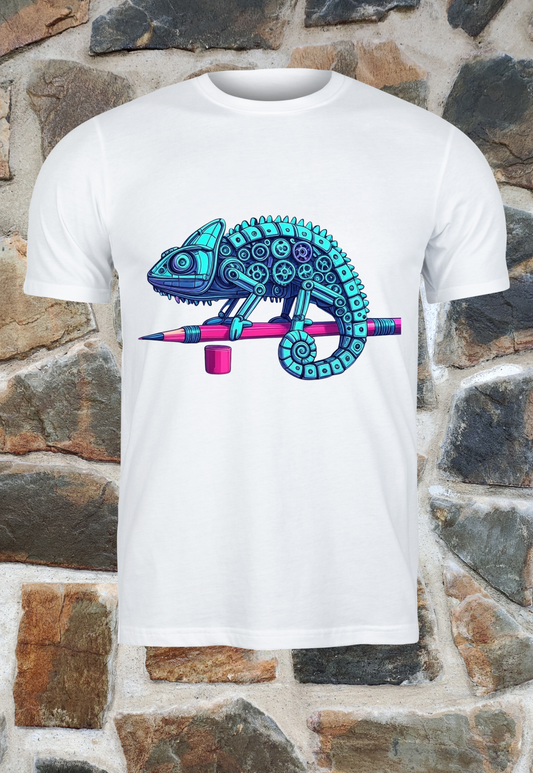 Camaleón metálico azul