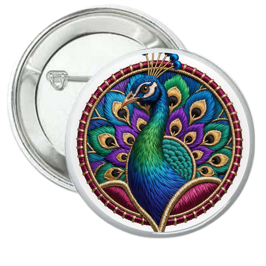 Chapa pavo real bordado