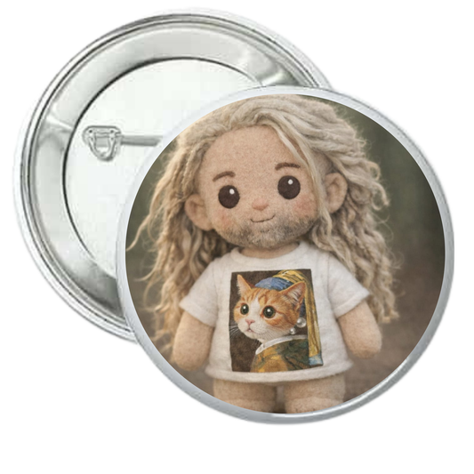 Chapa Peluche gata de la perla