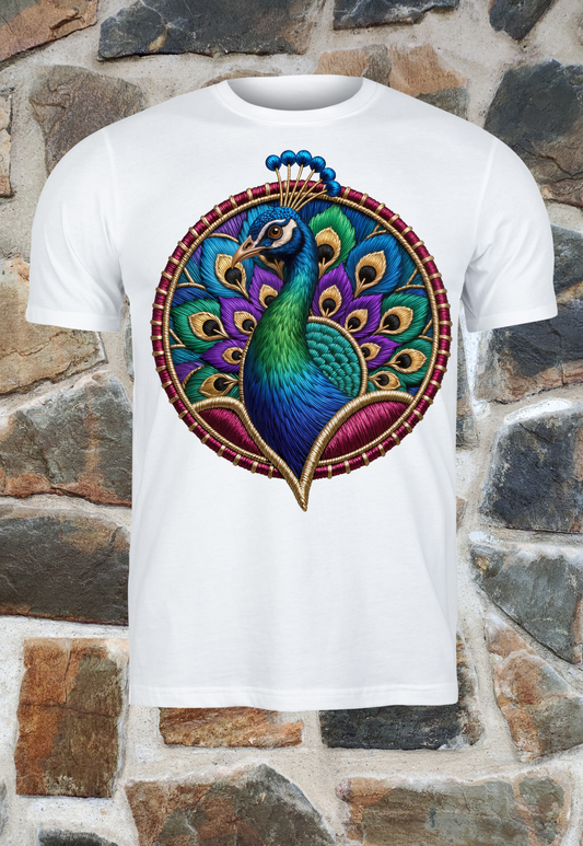 Pavo real efecto bordado (2)