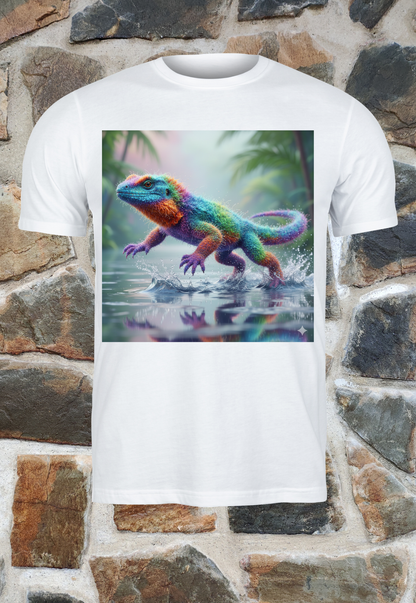 Lagarto pelusa en río