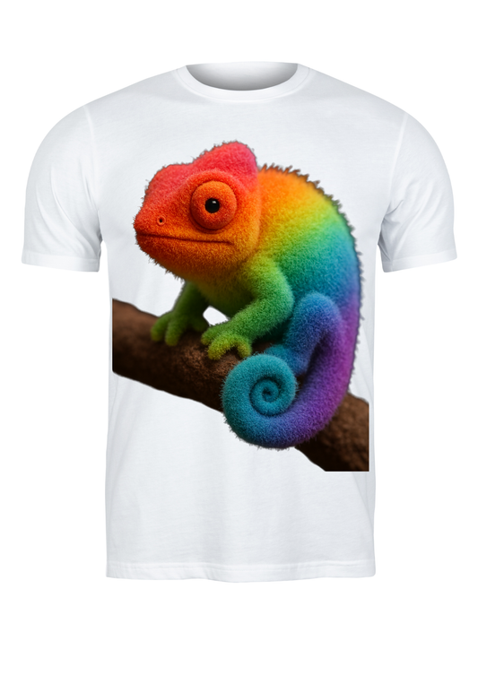 Camaleón pelusa arcoiris