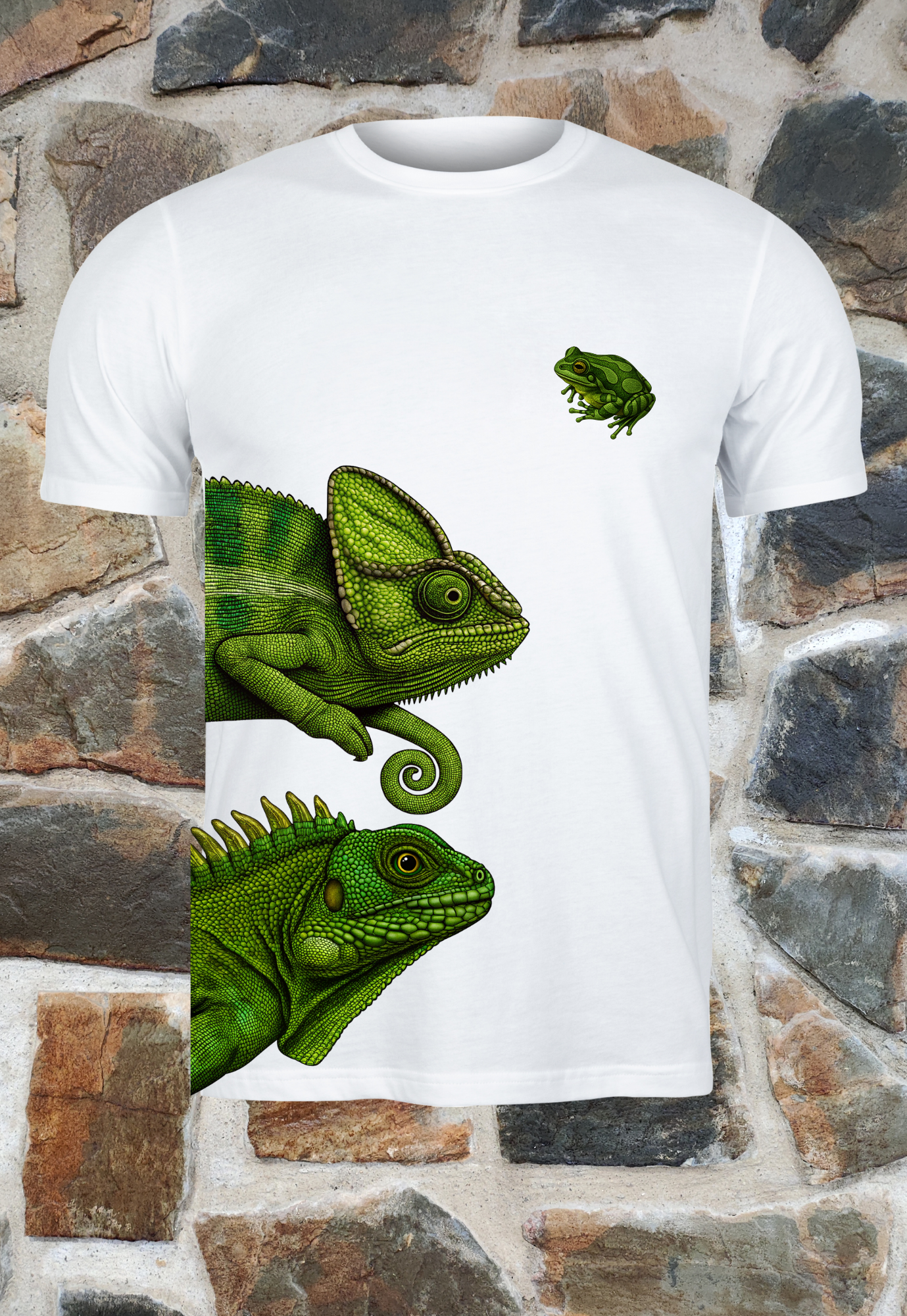 Rana, camaleón, lagarto