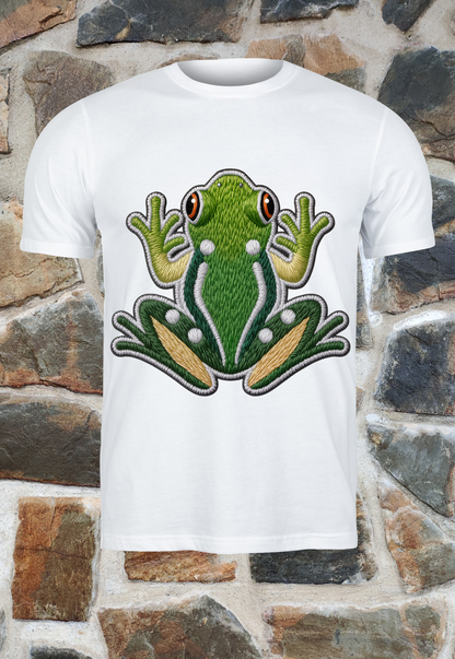 Rana efecto parche bordado