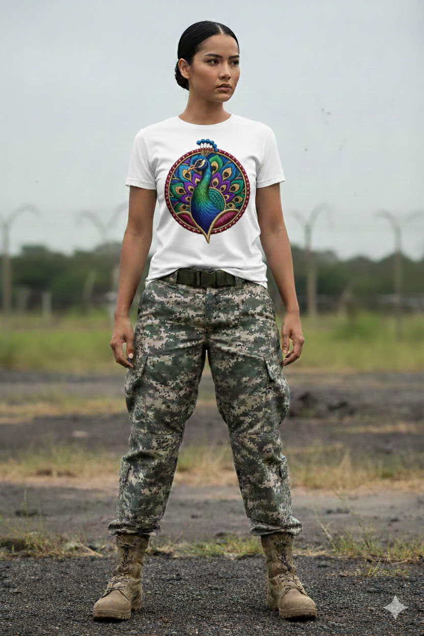 Pavo real efecto bordado (2)