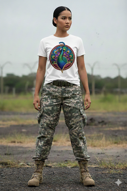 Pavo real efecto bordado (2)