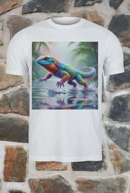 Lagarto pelusa en río