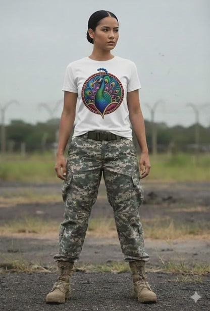 Pavo real efecto bordado (2)