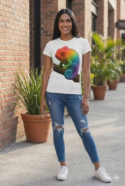 Camaleón pelusa arcoiris