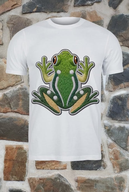 Rana efecto parche bordado