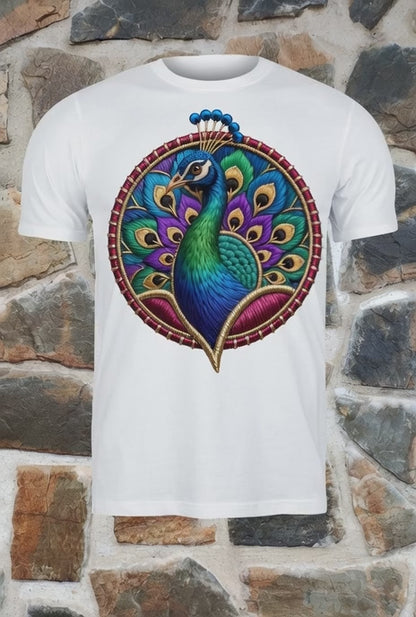 Pavo real efecto bordado (2)