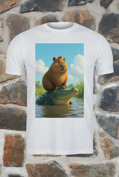 Capibara en río