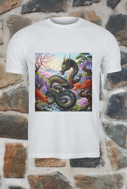 Dragón cerezos en flor